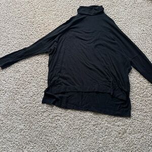 Aerie Black Cowl Neck Sweater Cozy Knit